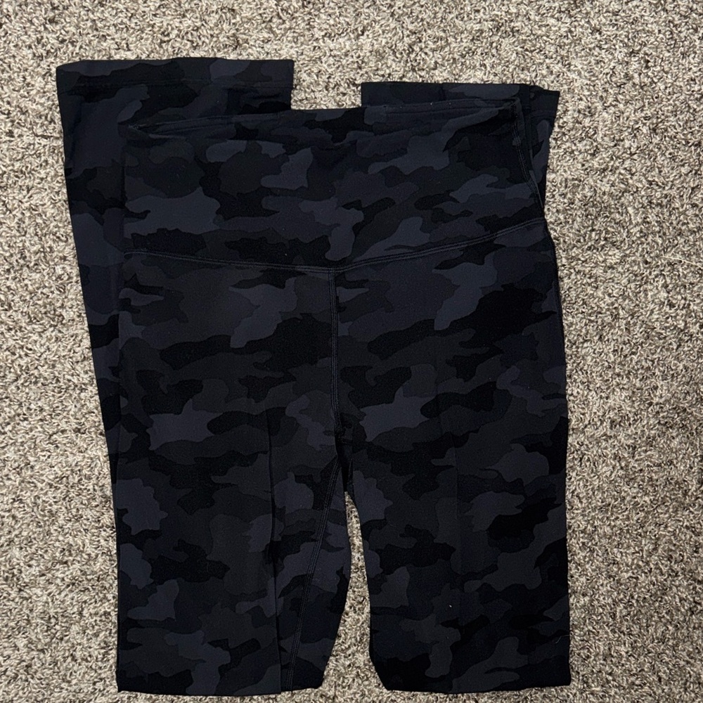 lululemon athletica camo flare pants
